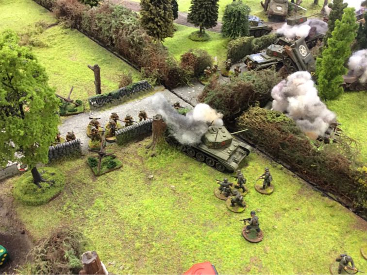 30th Corps infantry about to go “over the top” and clear out German defences.